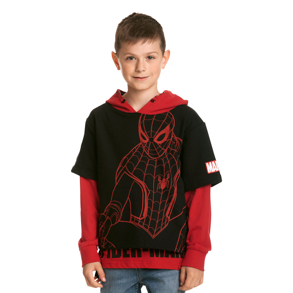Image produit Hoodie Spider-Man Enfants noir-rouge