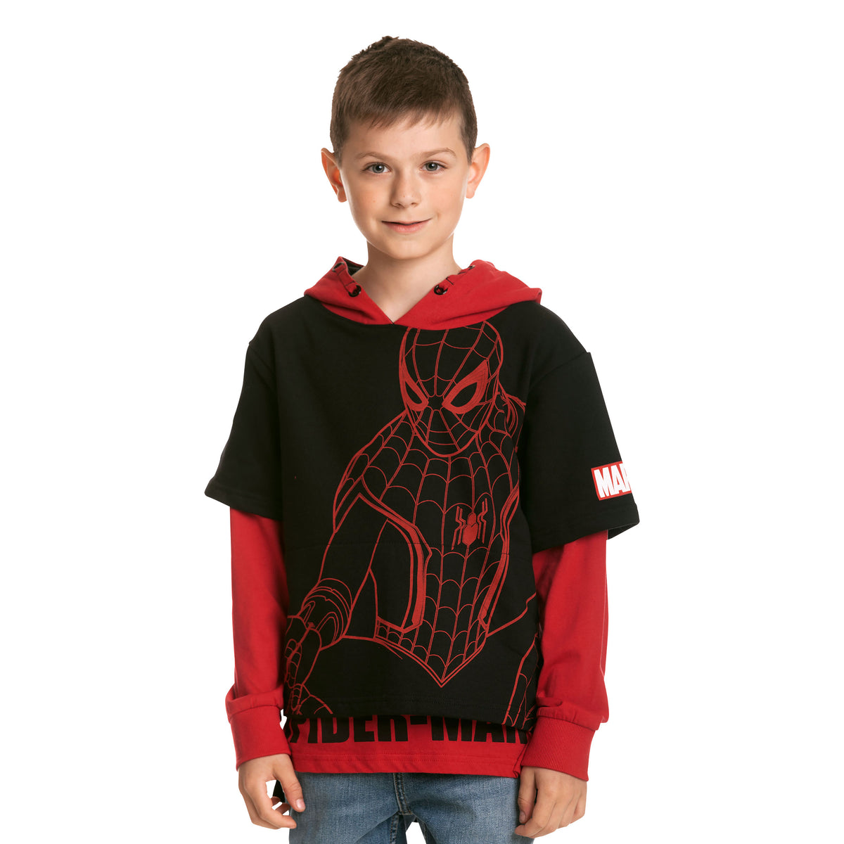 Image produit Hoodie Spider-Man Enfants noir-rouge