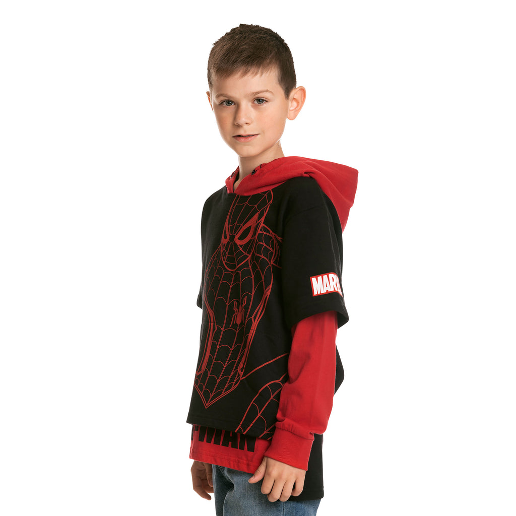 Image produit Hoodie Spider-Man Enfants noir-rouge
