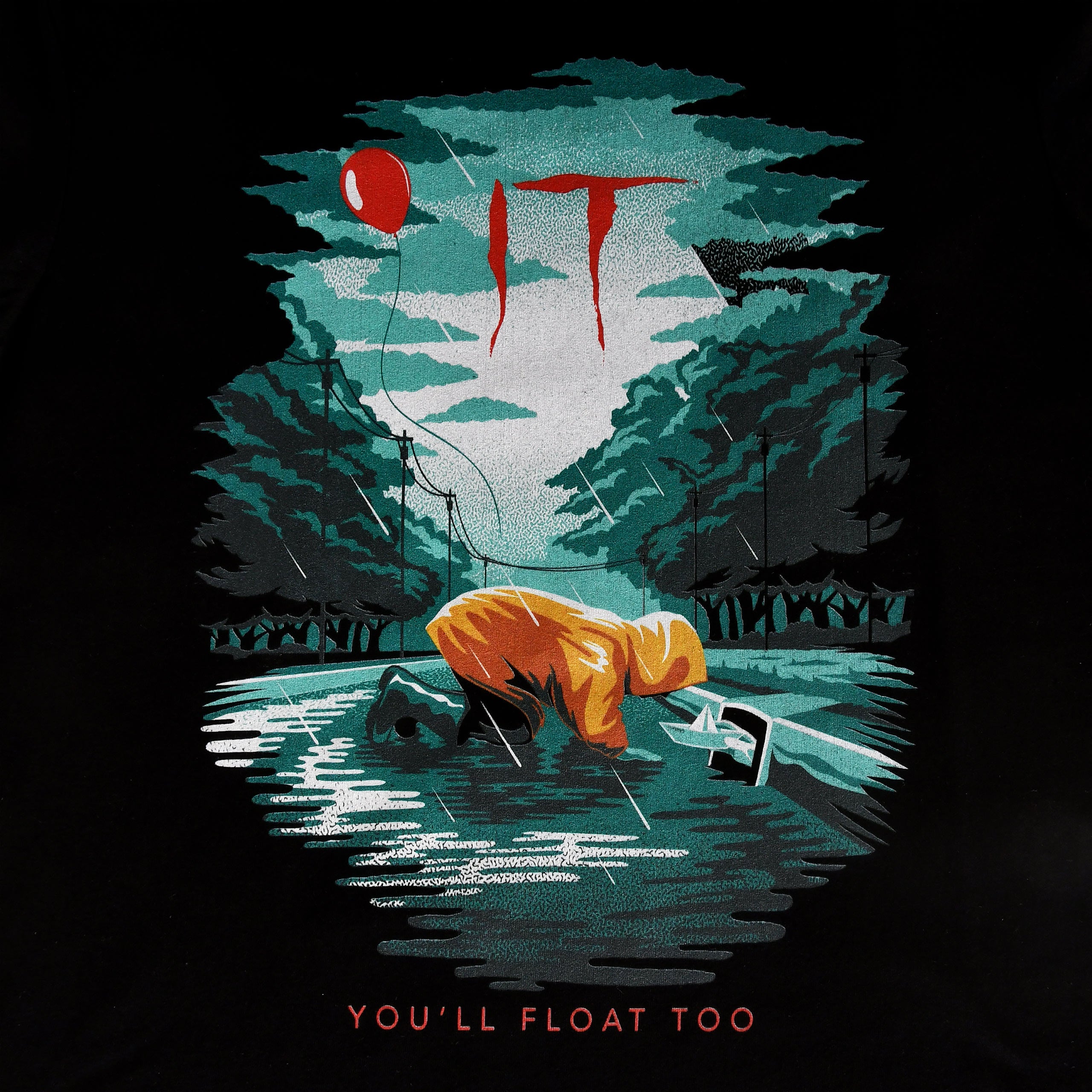 Image produit Stephen King's IT - T-shirt noir Georgie You'll Float Too