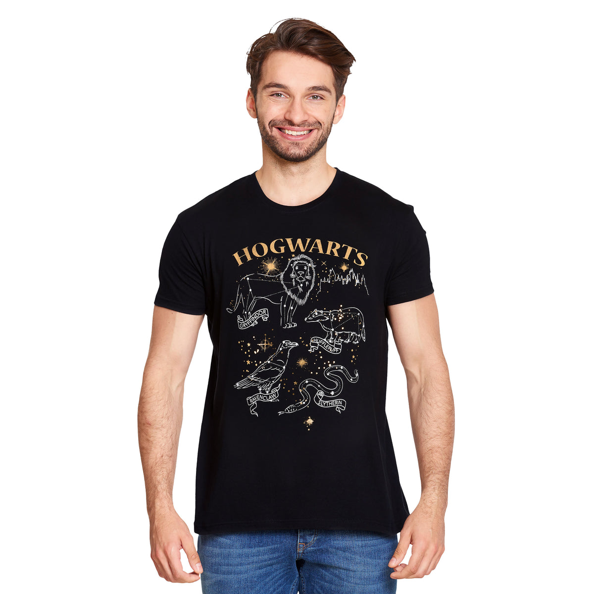 Produktbild Harry Potter - Hogwarts Häuser Wappentier T-Shirt schwarz