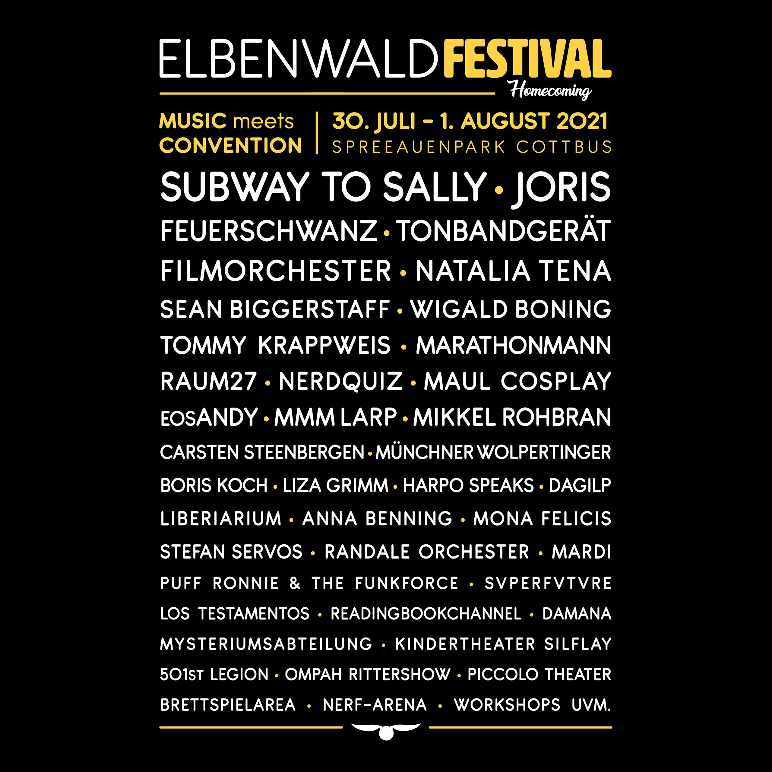 Produktbild Elbenwald Festival Homecoming T-Shirt schwarz