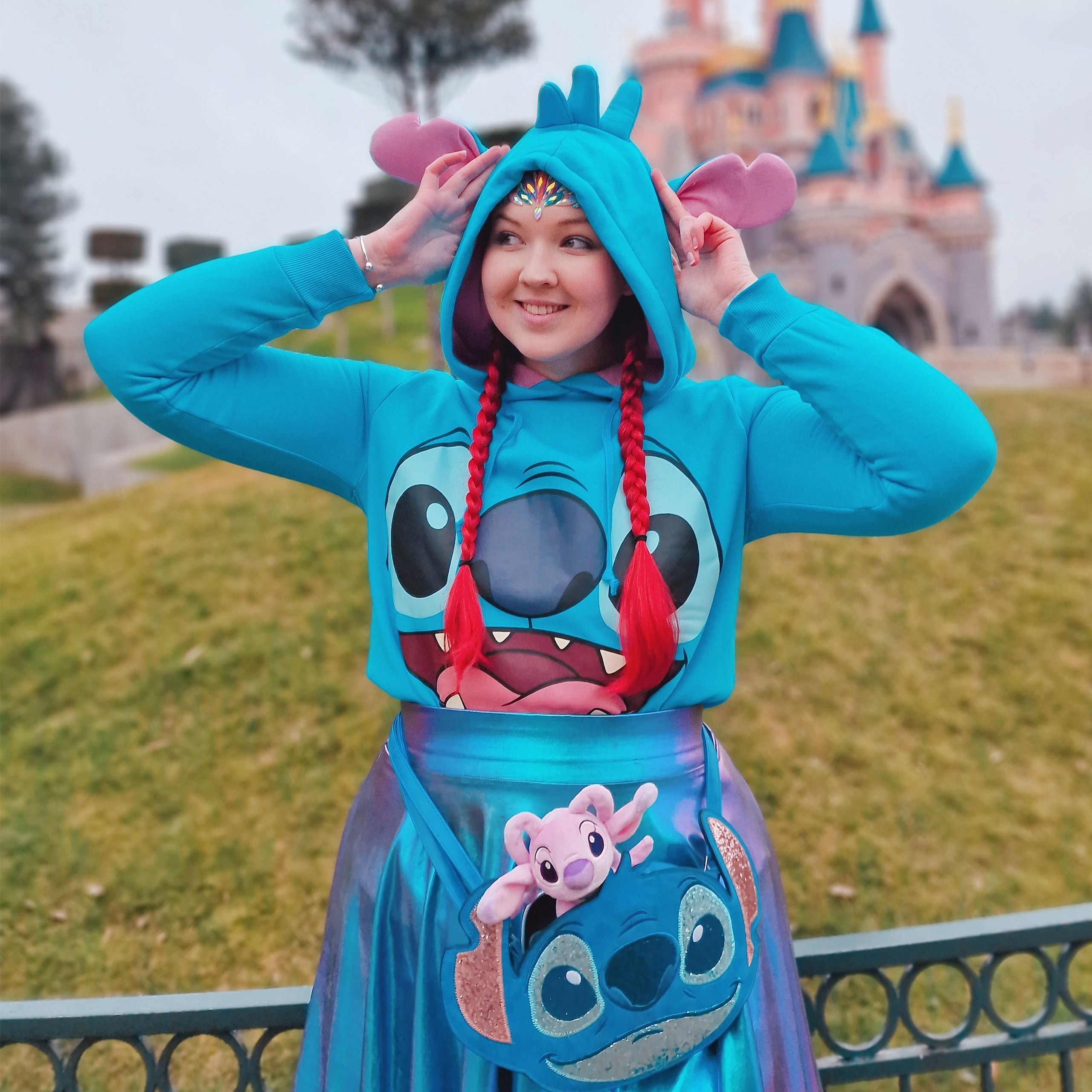 Productafbeelding Lilo & Stitch - Stitch Dames Hoodie met Oren Blauw