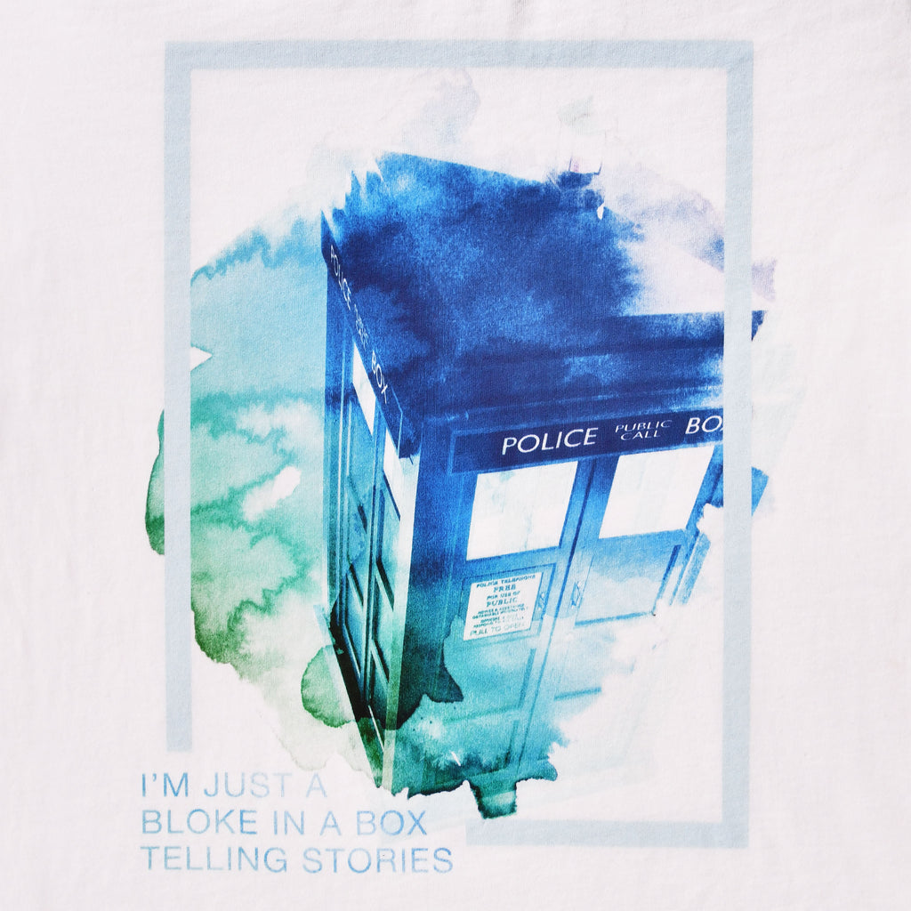 Productafbeelding Dr. Who - Aquarel Tardis T-Shirt wit