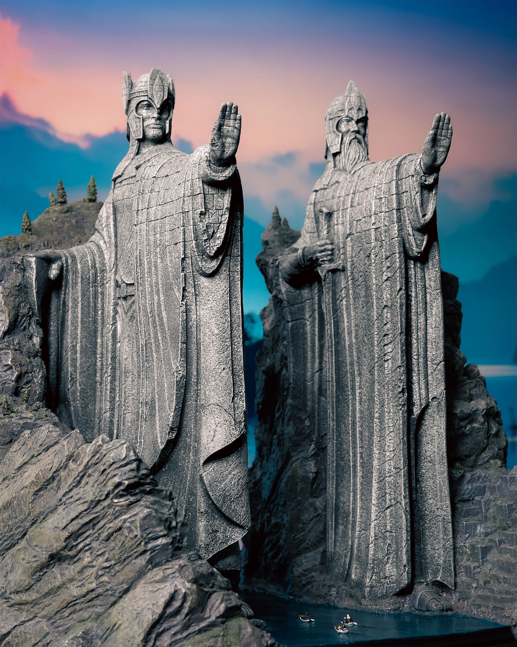 Productafbeelding Heer der Ringen - Argonath Omgevingsfiguur Deluxe 34 cm