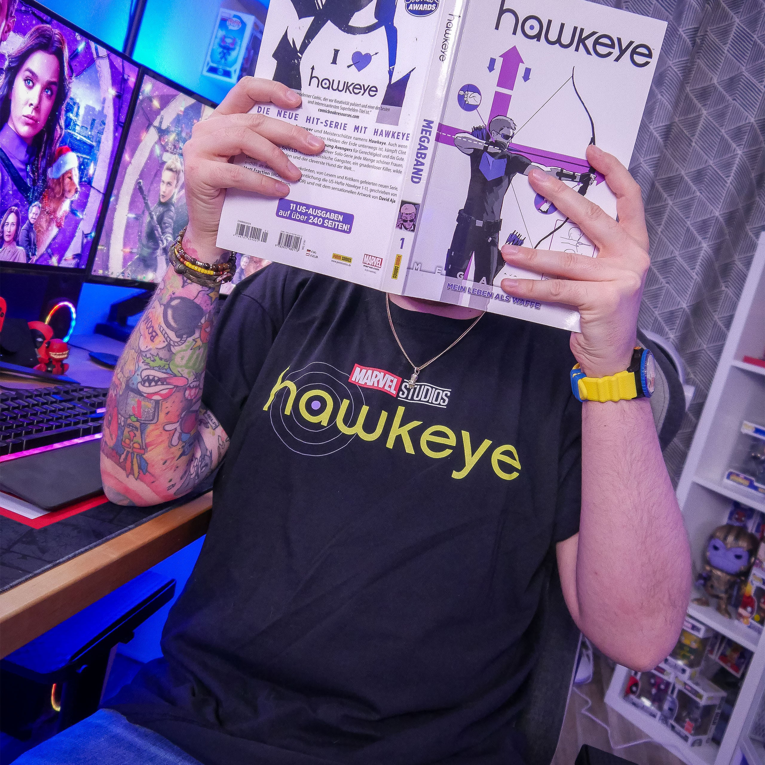 Produktbild Marvel Hawkeye - Logo T-Shirt schwarz