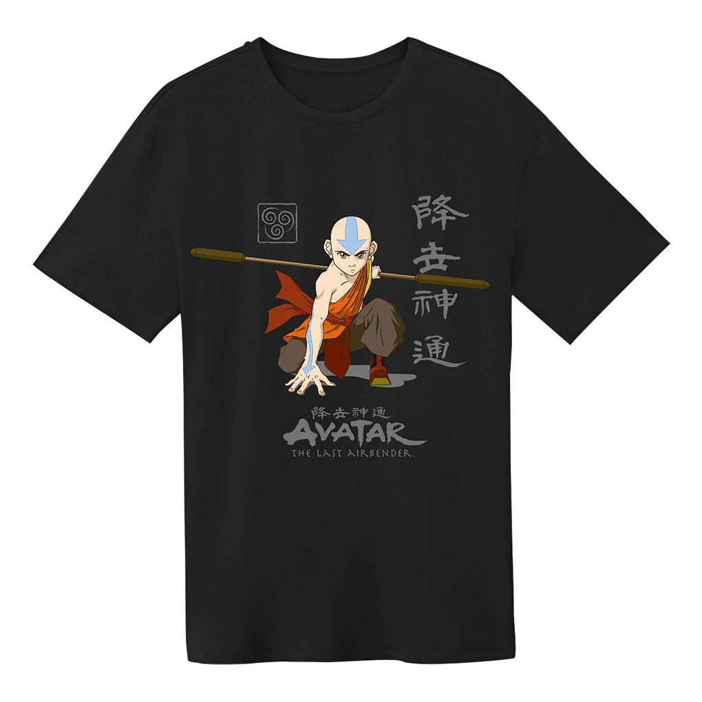 Productafbeelding Avatar De Laatste Luchtmeester - Aang Klaar Voor De Strijd T-Shirt Zwart