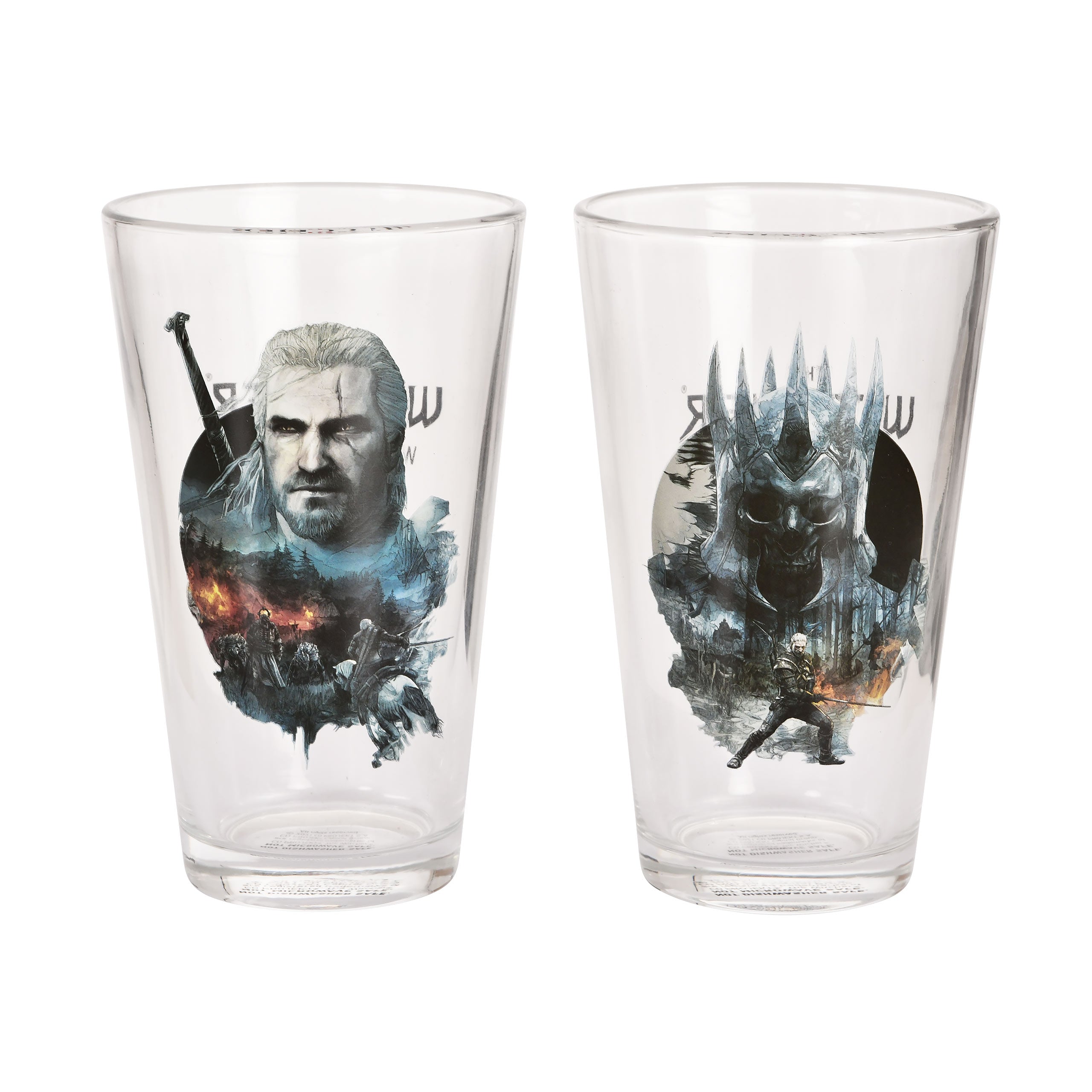 Productafbeelding Witcher 3 - Geralt en Eredin Glazen Set van 2