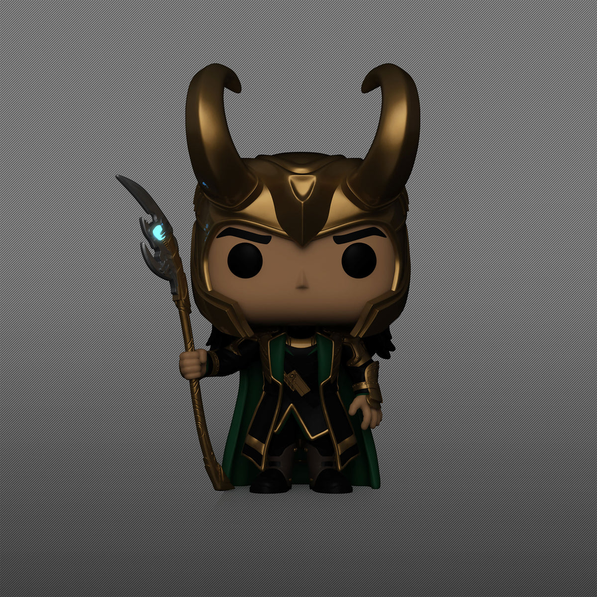 Produktbild Marvel - Loki mit Zepter Glow in the Dark Funko Pop Wackelkopf-Figur