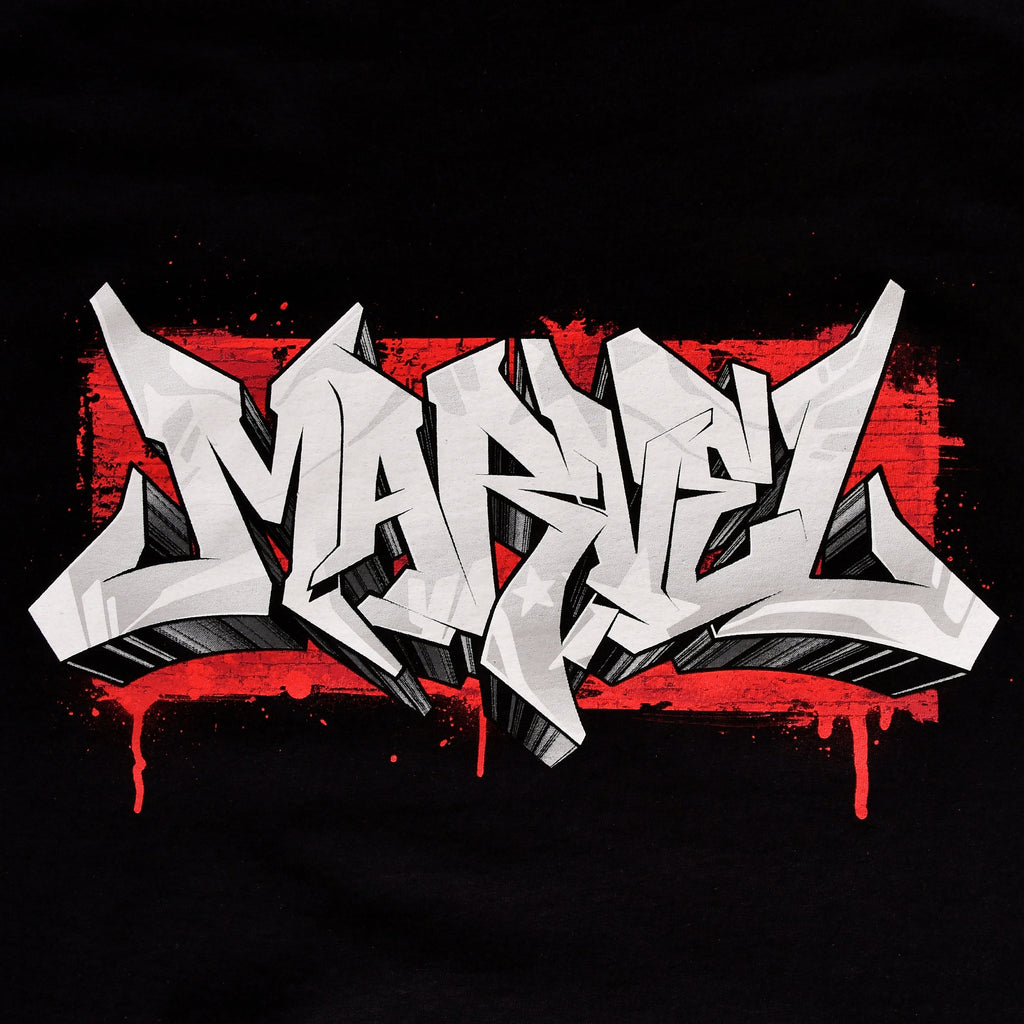Productafbeelding Marvel - Logo Graffiti T-Shirt Zwart