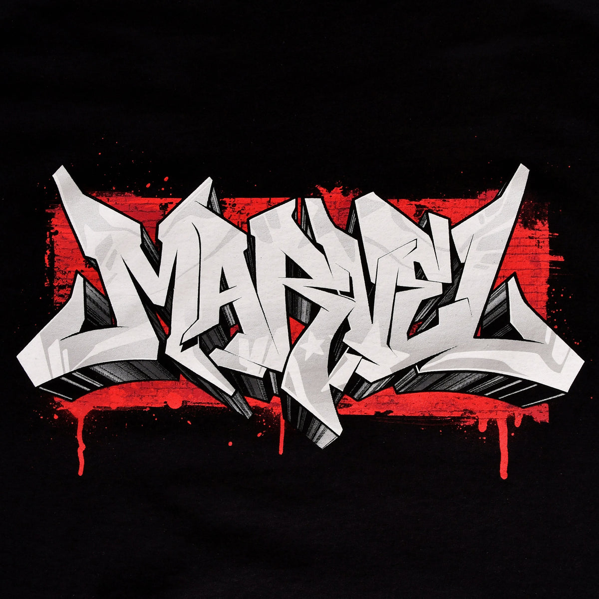 Productafbeelding Marvel - Logo Graffiti T-Shirt Zwart