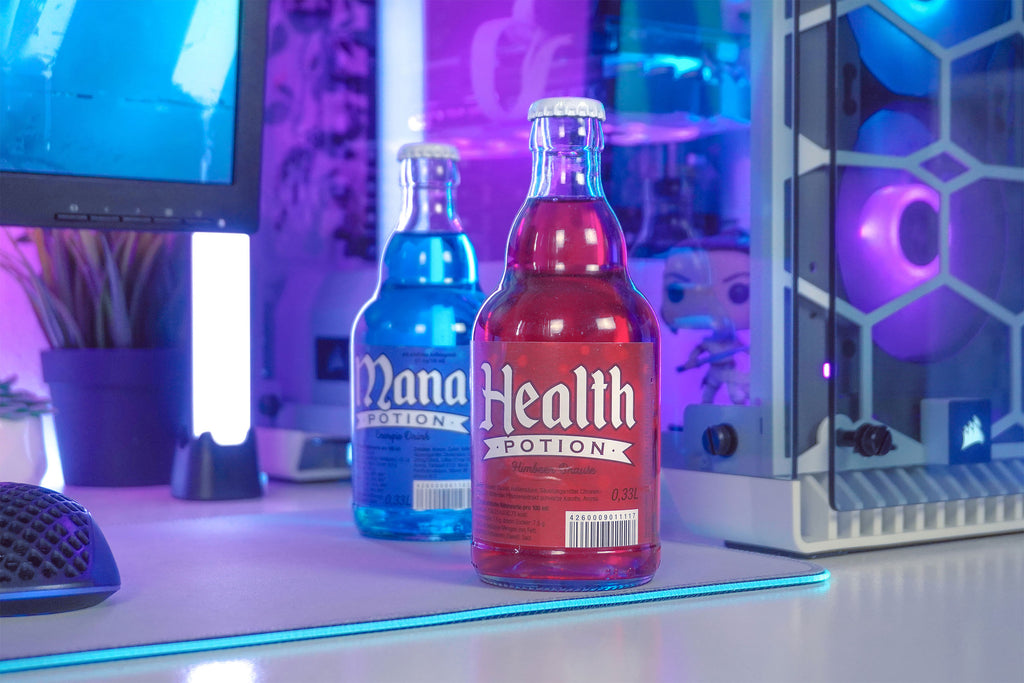 Produktbild Health Potion Flasche Himbeer Brause - 6er Pack