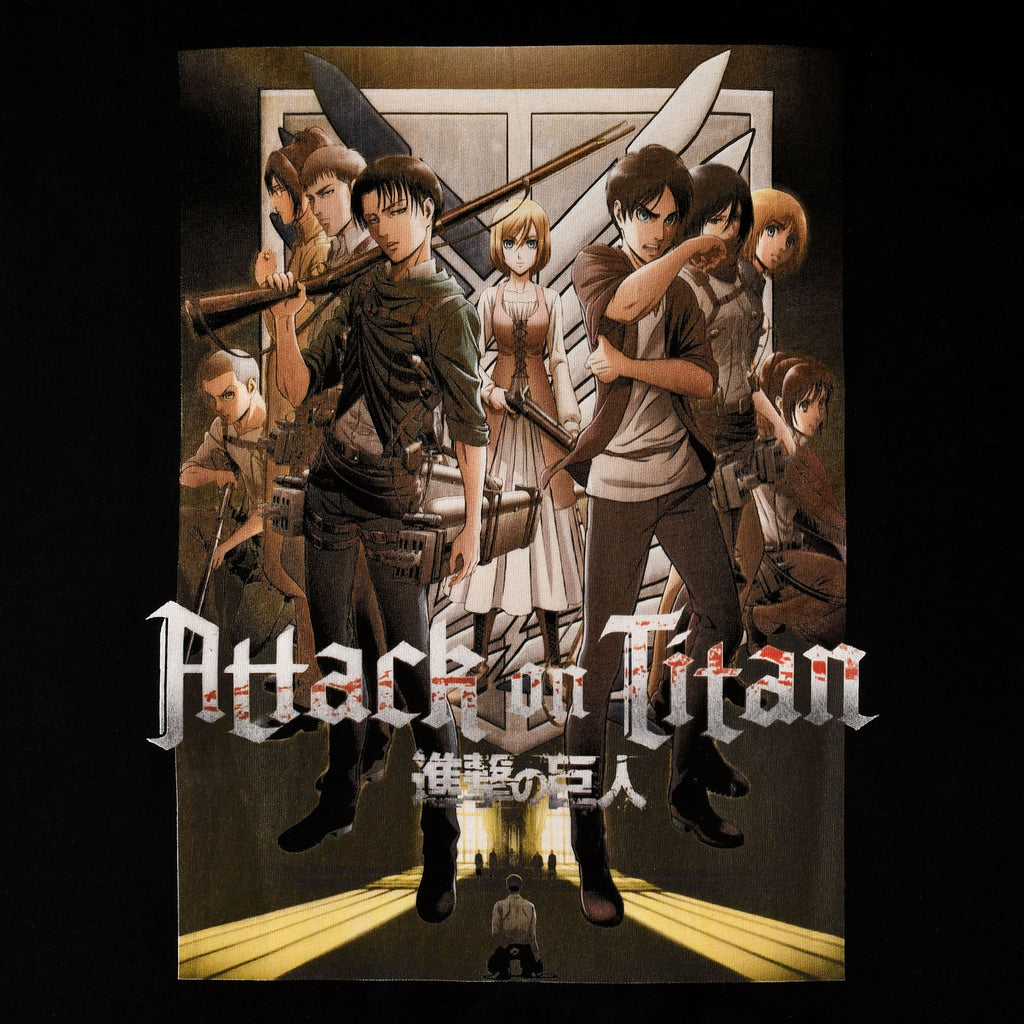 Productafbeelding Attack on Titan - Groep T-shirt zwart
