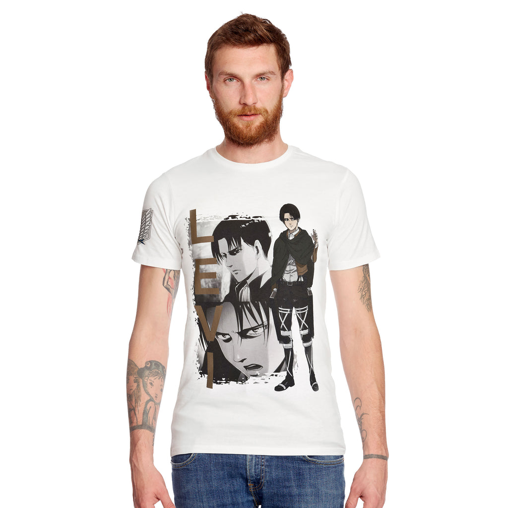Productafbeelding Attack on Titan - Levi Ackerman T-shirt wit