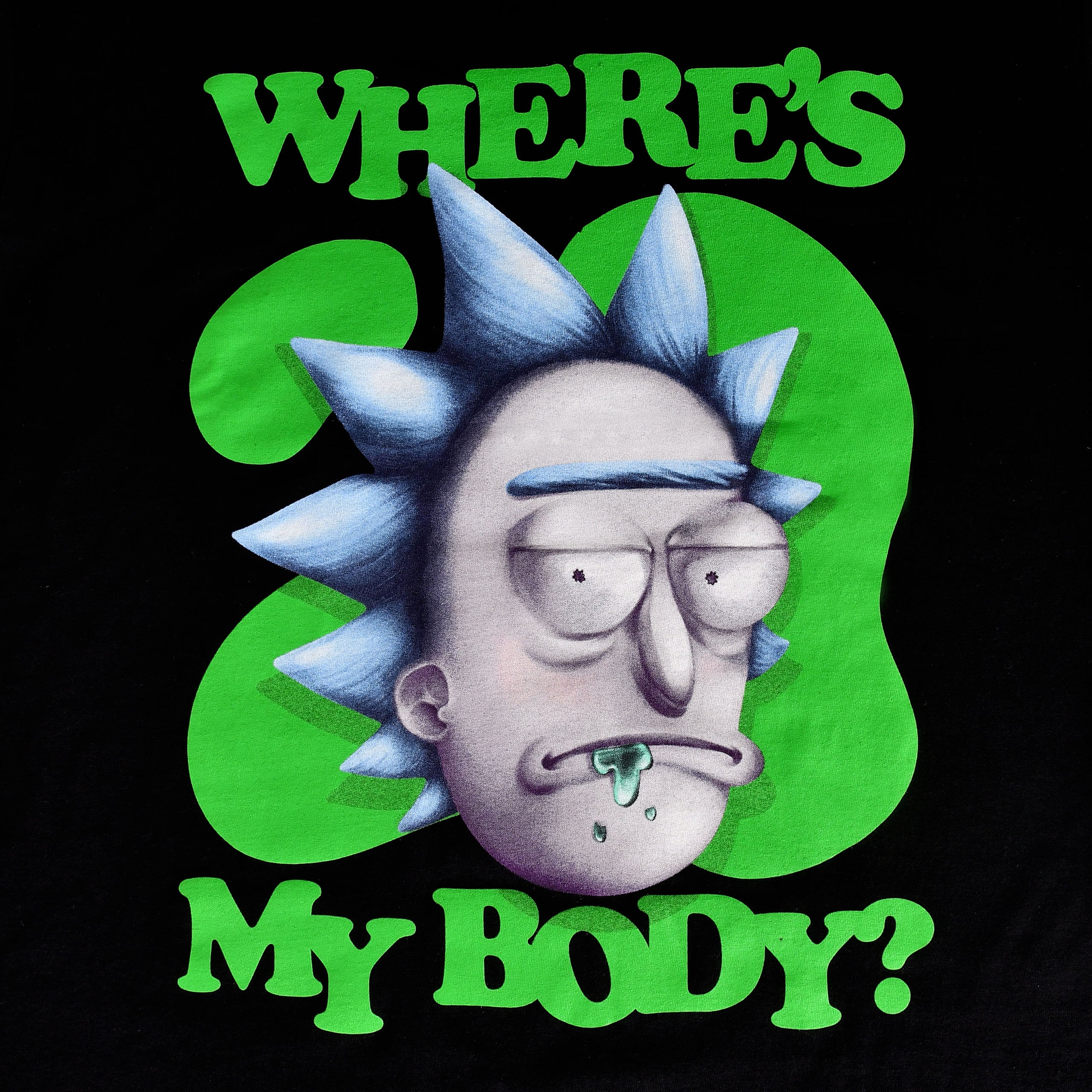 Productafbeelding Rick en Morty - Where's My Body T-Shirt Zwart