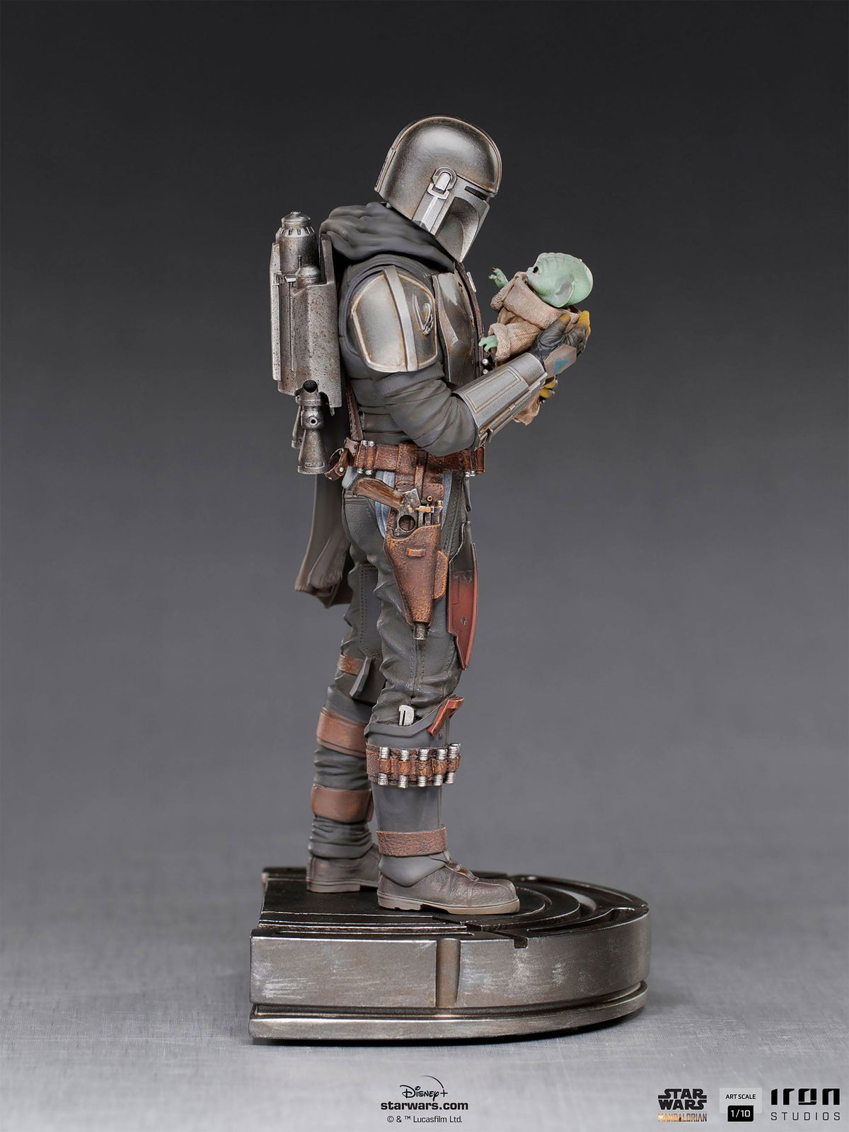 Produktbild Mando mit Grogu BDS Art Scale Deluxe Statue - Star Wars The Mandalorian