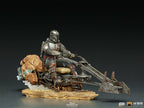 Image produit Mando avec Speeder BDS Art Scale Deluxe Statue - Star Wars The Mandalorian
