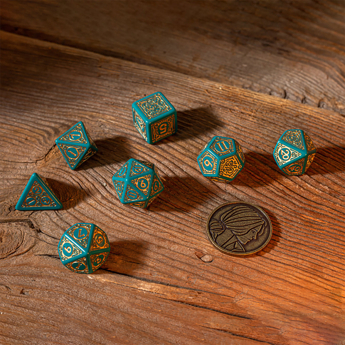 Productafbeelding Witcher - Triss Beautiful Healer RPG Dobbelset 7-delig met Verzamelmunt