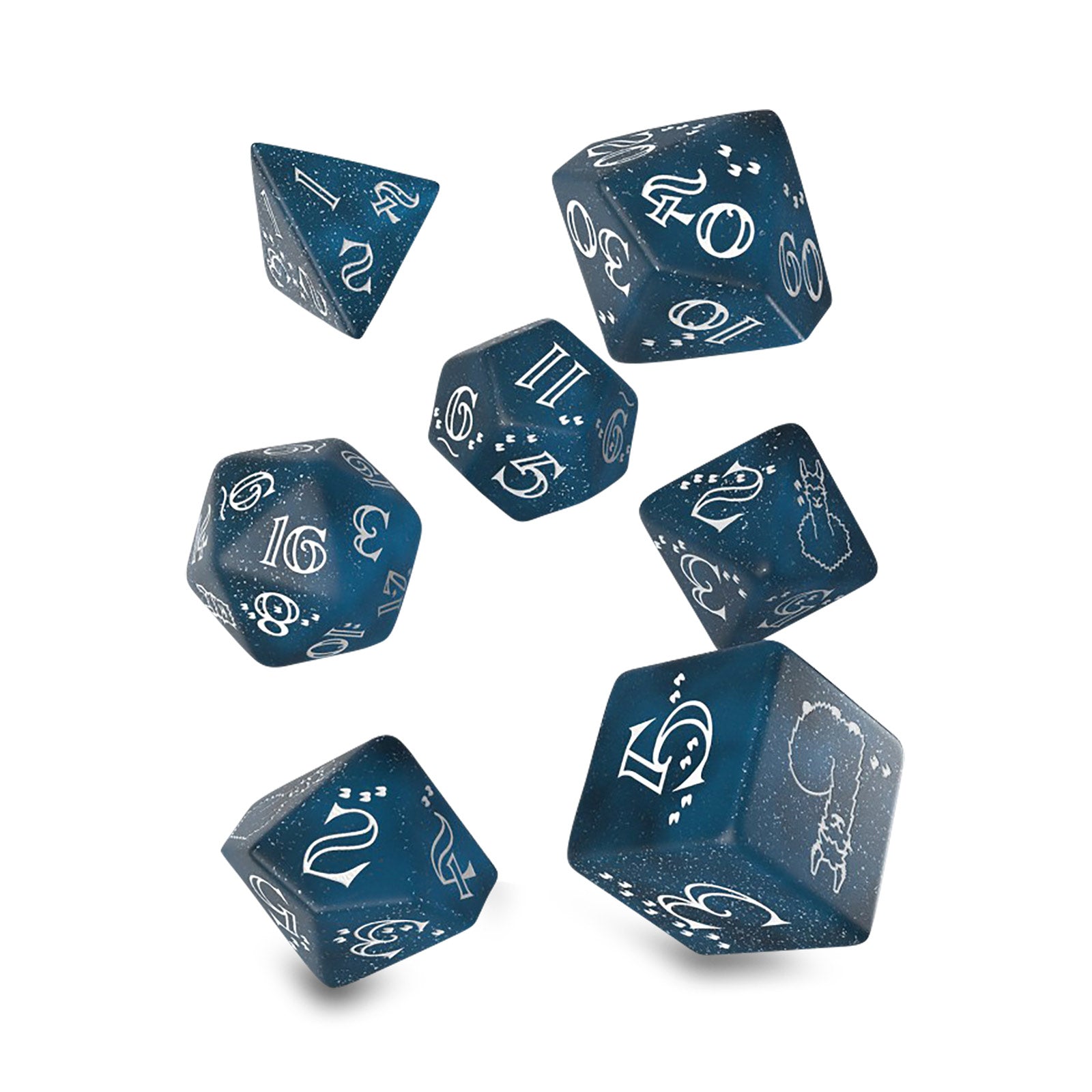 Image produit Set de dés RPG Llama Glitter 7pcs
