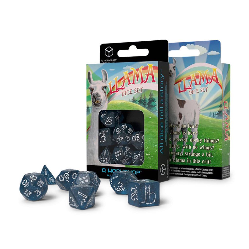 Image produit Set de dés RPG Llama Glitter 7pcs