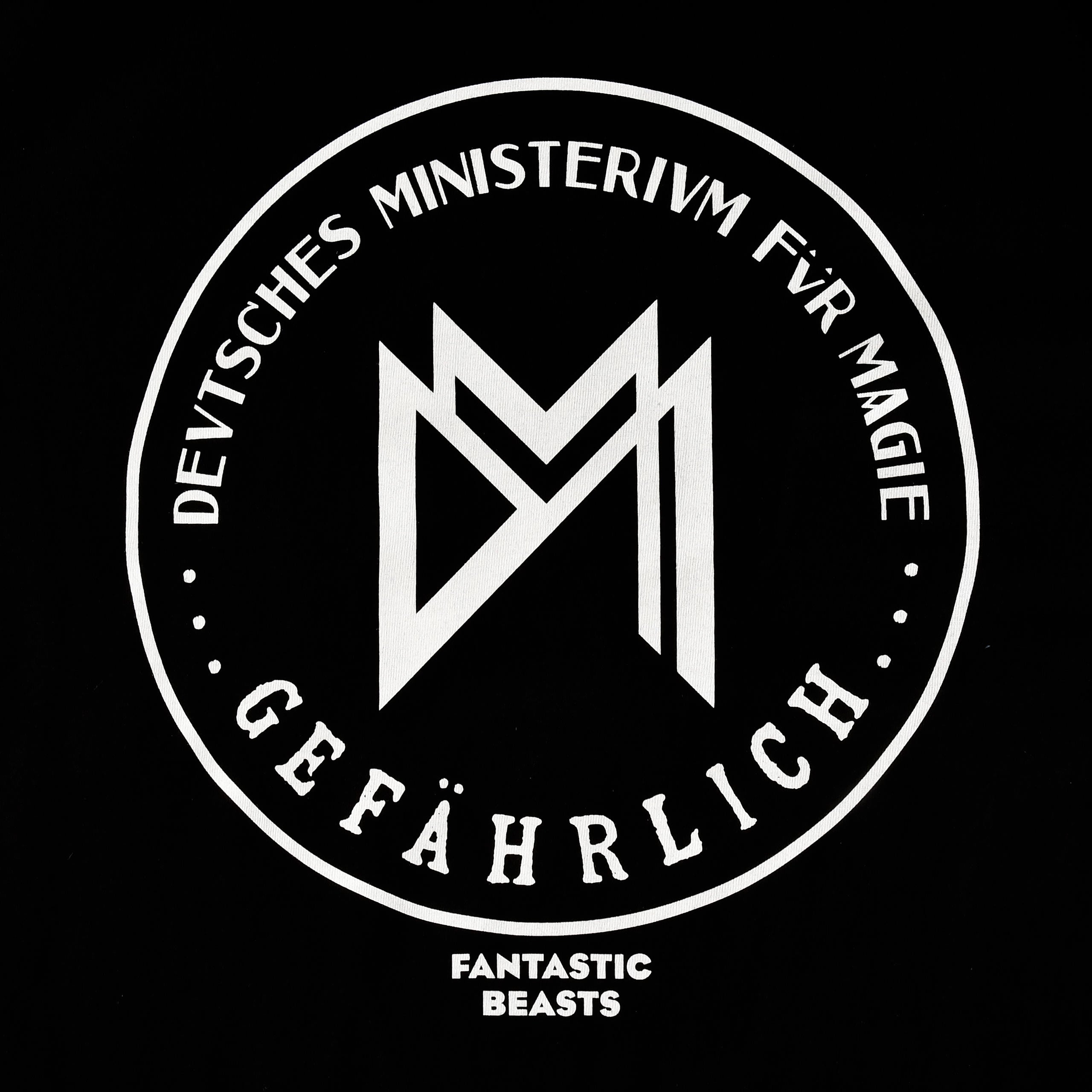 Image produit T-shirt noir du Ministère de la Magie Allemande - Animaux fantastiques