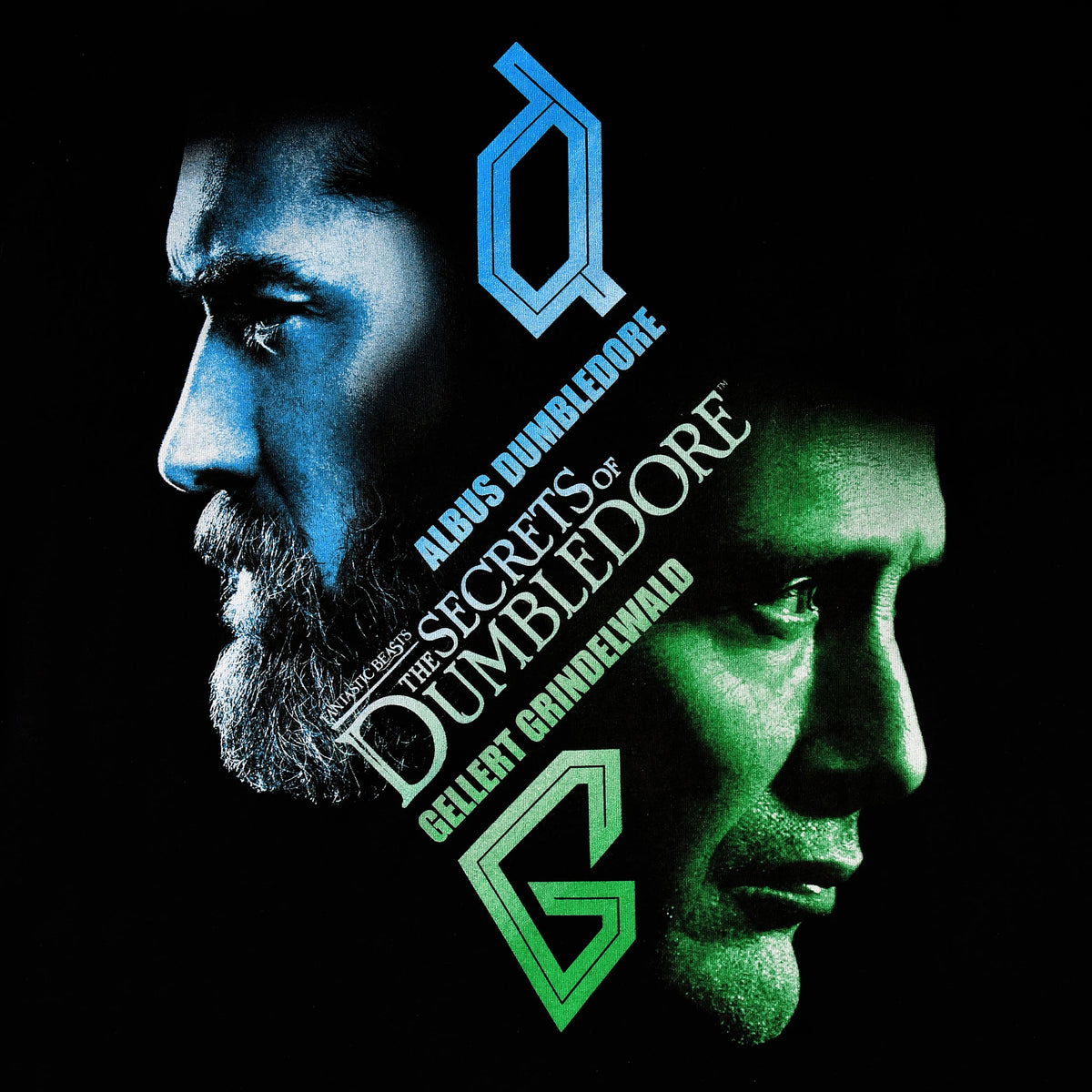 Image produit T-shirt Dumbledore & Grindelwald noir - Animaux fantastiques