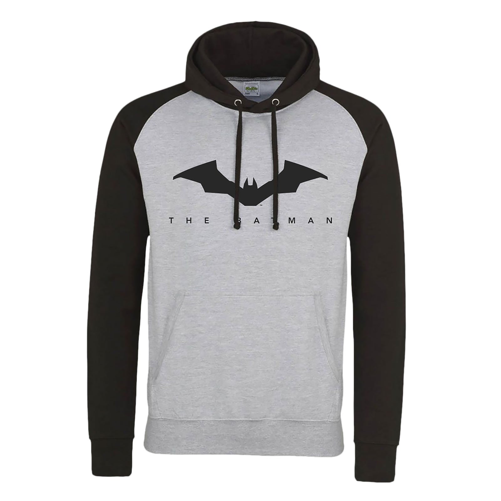 Produktbild The Batman - Logo Baseball Hoodie grau-schwarz