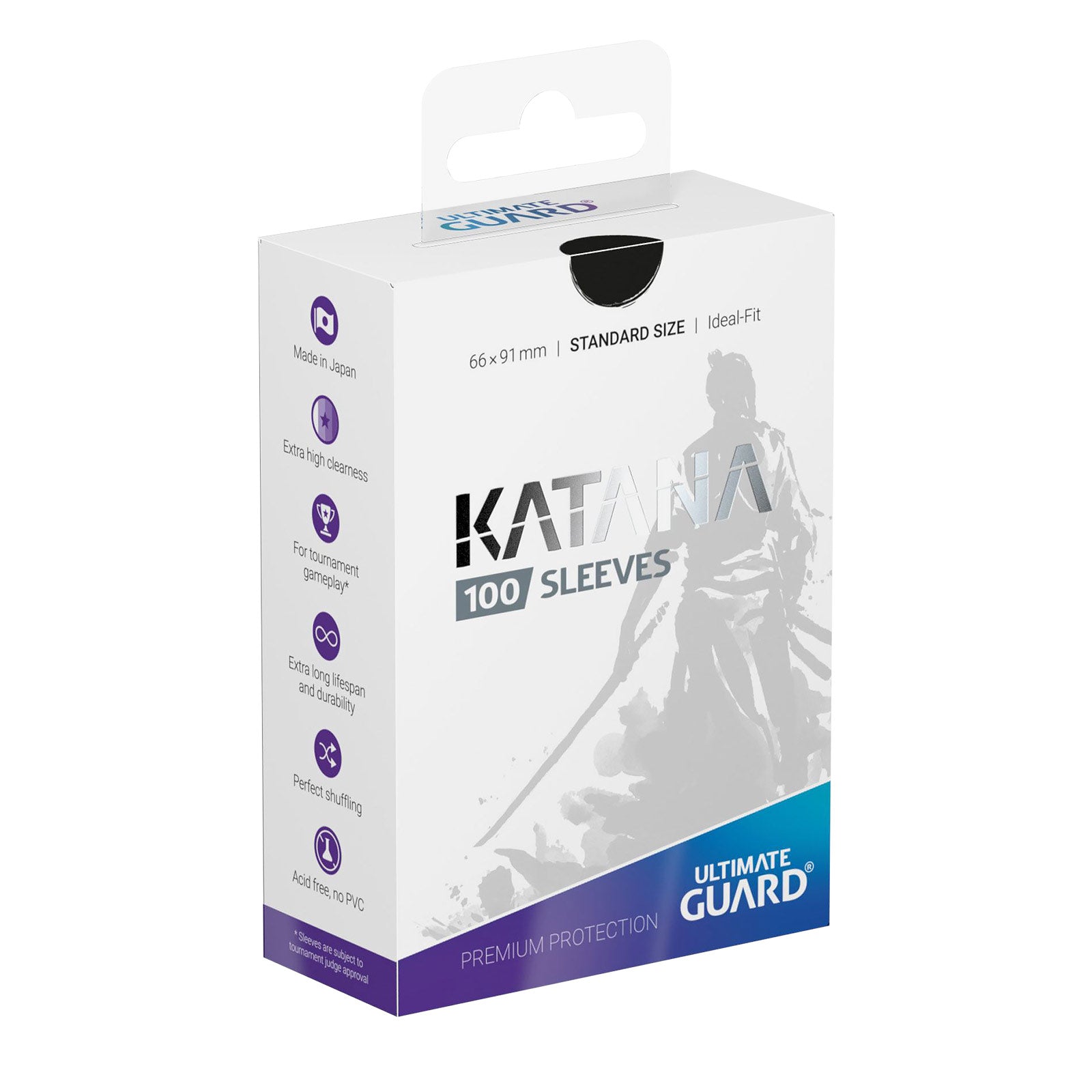 Image produit Protèges-cartes Katana Noir 100 pièces Ultimate Guard pour TCG Taille Standard