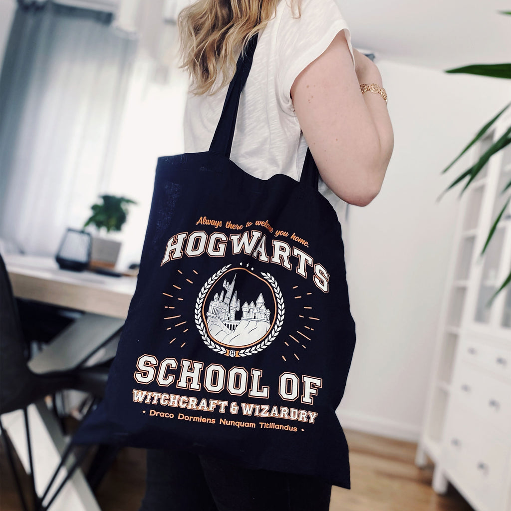 Productafbeelding Hogwarts School Jute Tas Blauw - Harry Potter