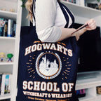 Productafbeelding Hogwarts School Jute Tas Blauw - Harry Potter
