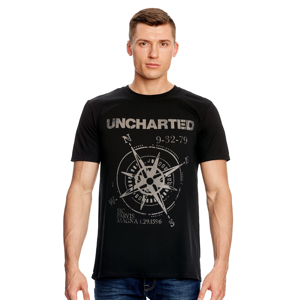 Productafbeelding Uncharted - Kompas T-Shirt Zwart