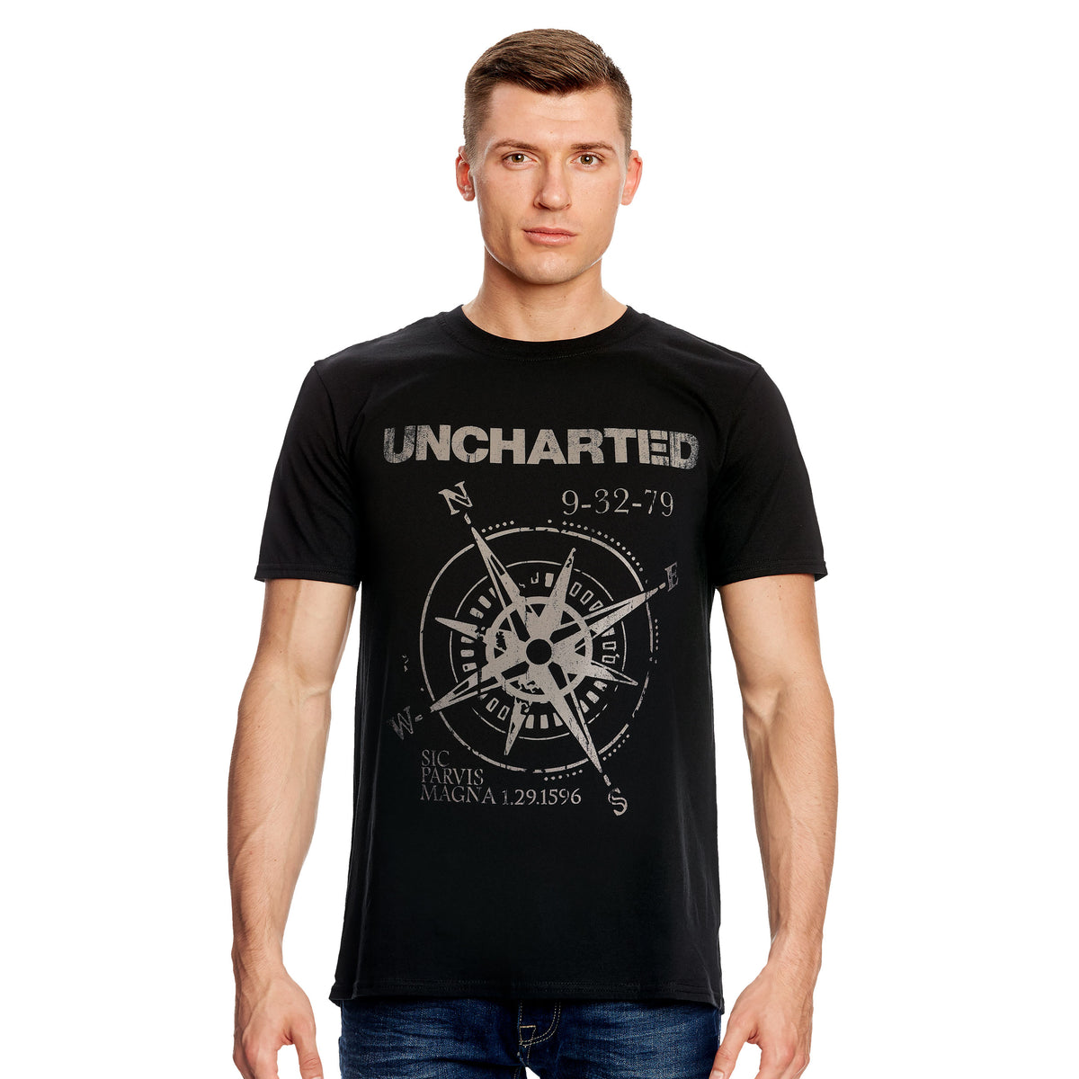 Productafbeelding Uncharted - Kompas T-Shirt Zwart