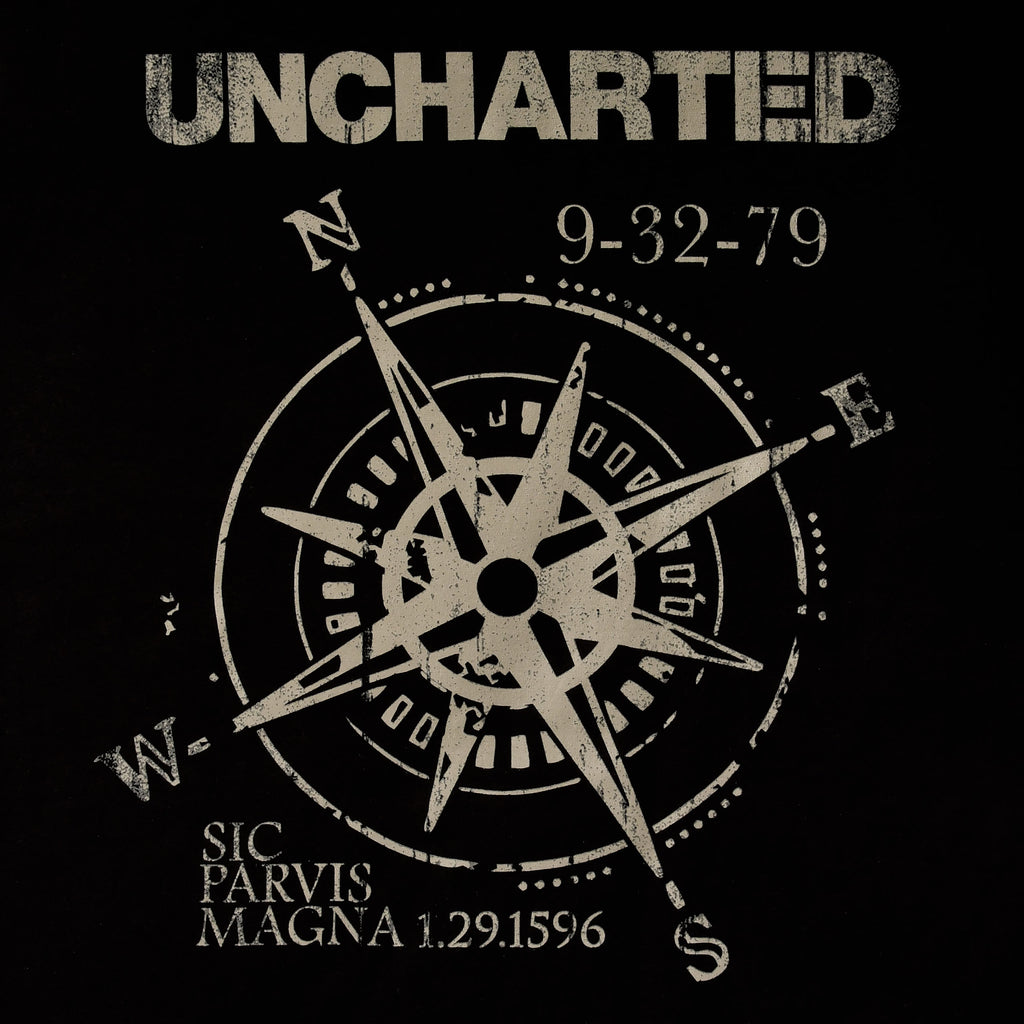 Productafbeelding Uncharted - Kompas T-Shirt Zwart