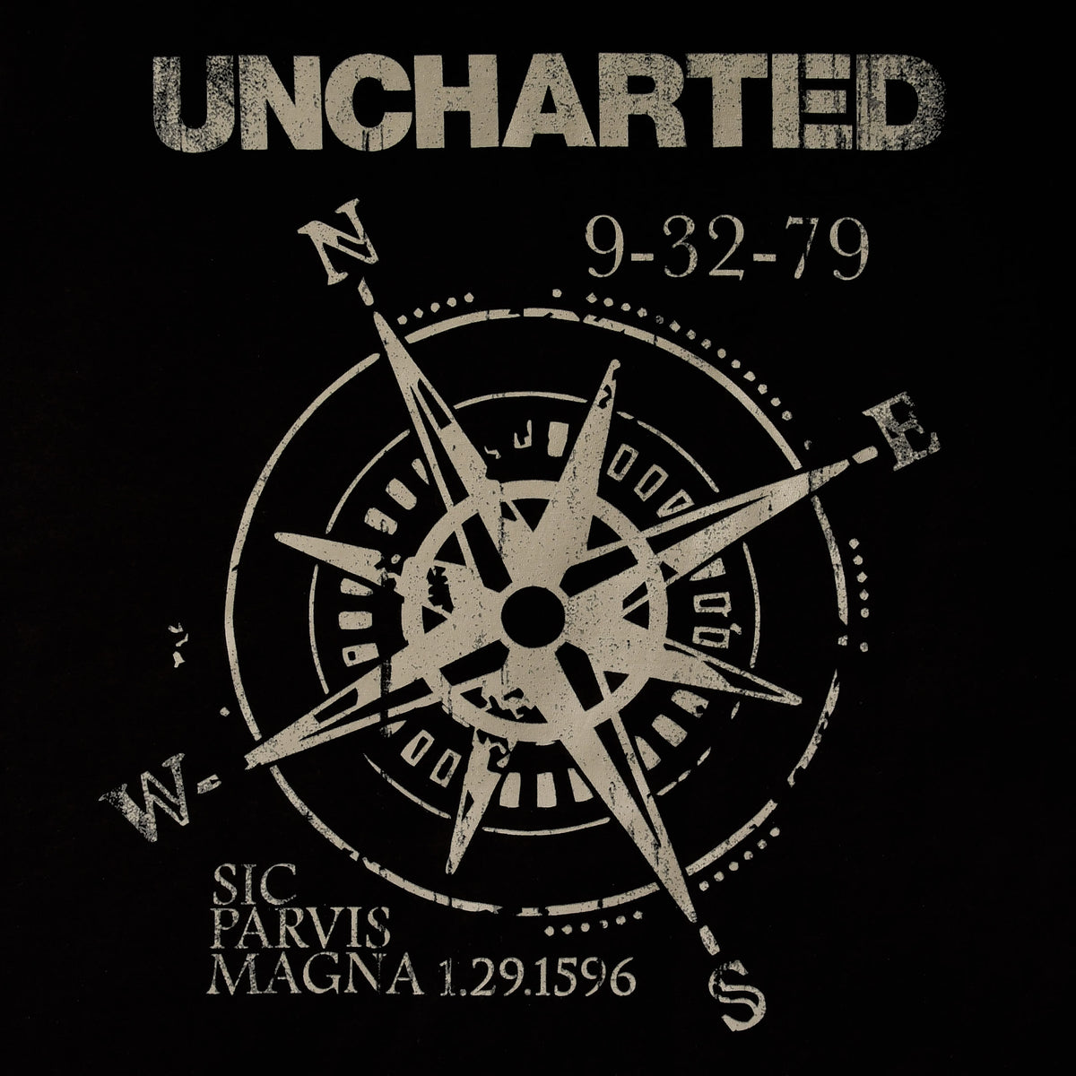 Productafbeelding Uncharted - Kompas T-Shirt Zwart