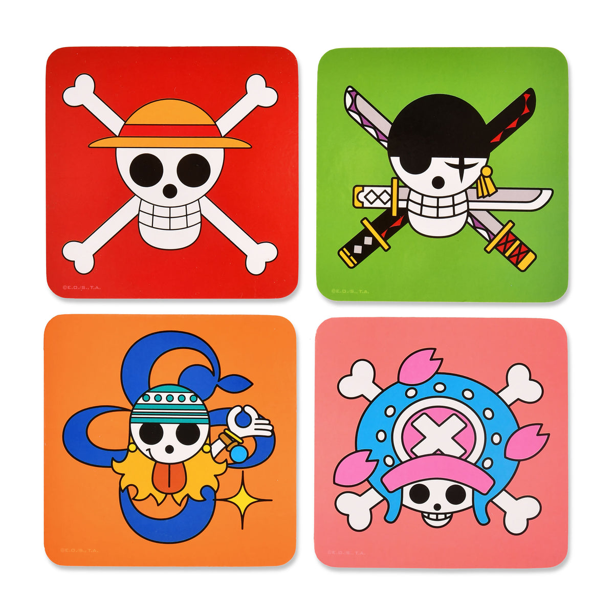 Productafbeelding One Piece - Skulls Onderzetters Set van 4
