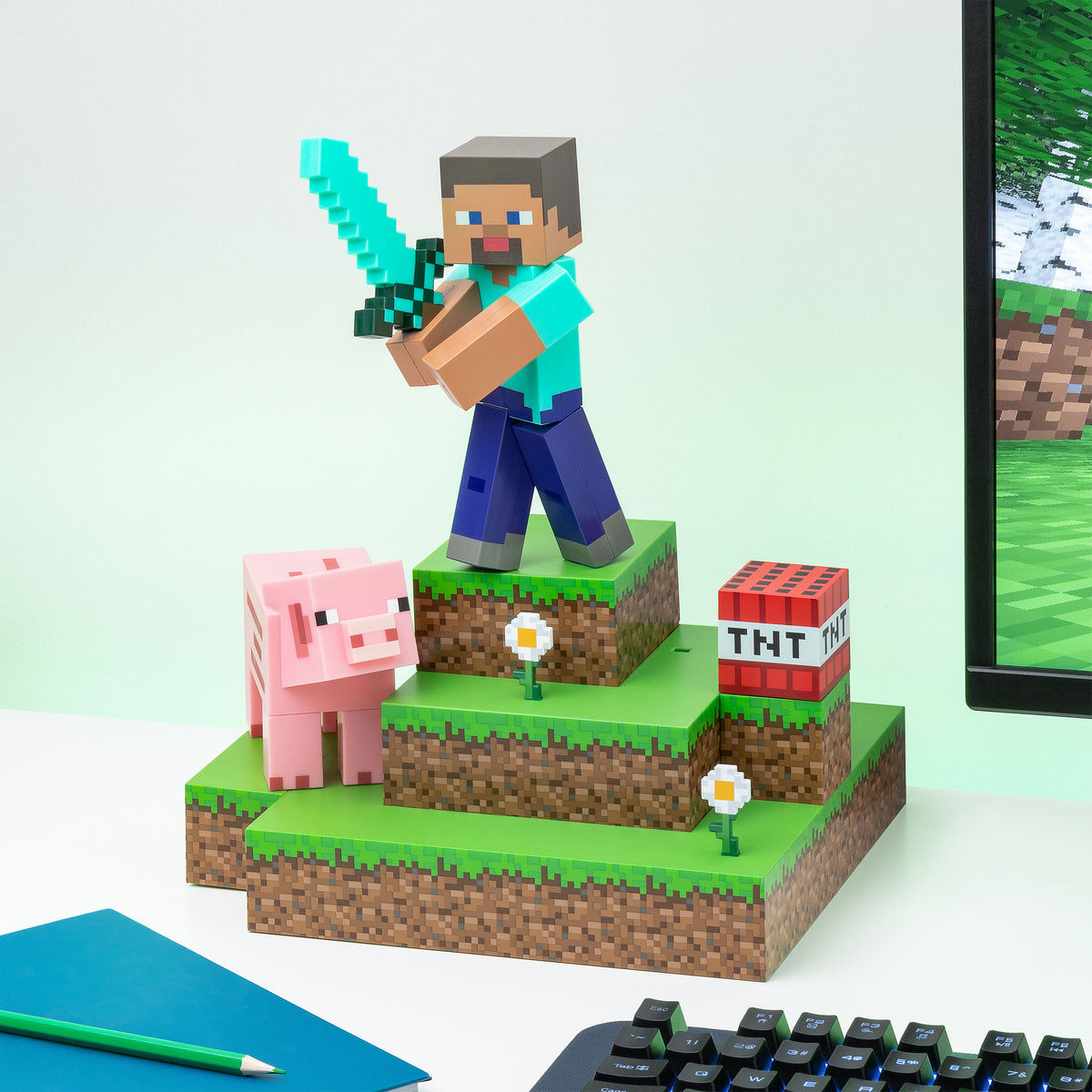 Productafbeelding Minecraft - Steve Diorama Tafellamp