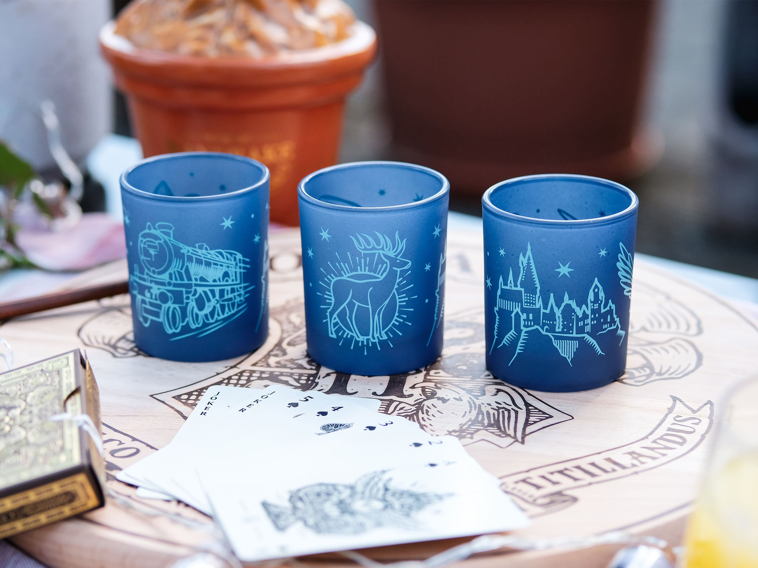 Produktbild Harry Potter - Hogwarts Teelichthalter 3er Set