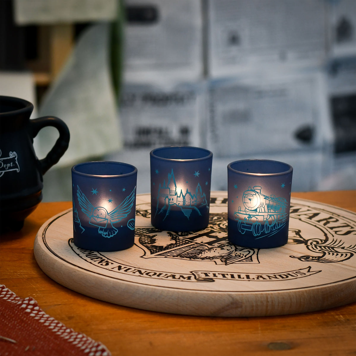 Produktbild Harry Potter - Hogwarts Teelichthalter 3er Set