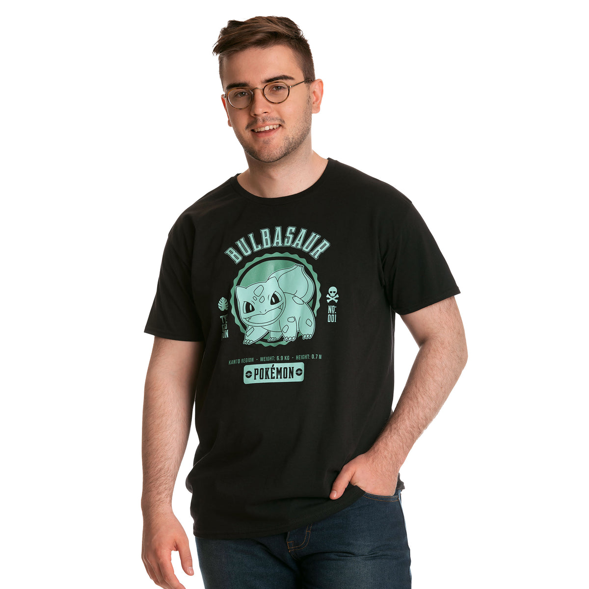 Productafbeelding Pokemon - Bulbasaur College T-shirt zwart