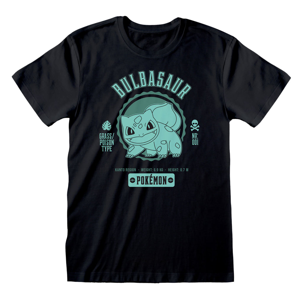 Productafbeelding Pokemon - Bulbasaur College T-shirt zwart