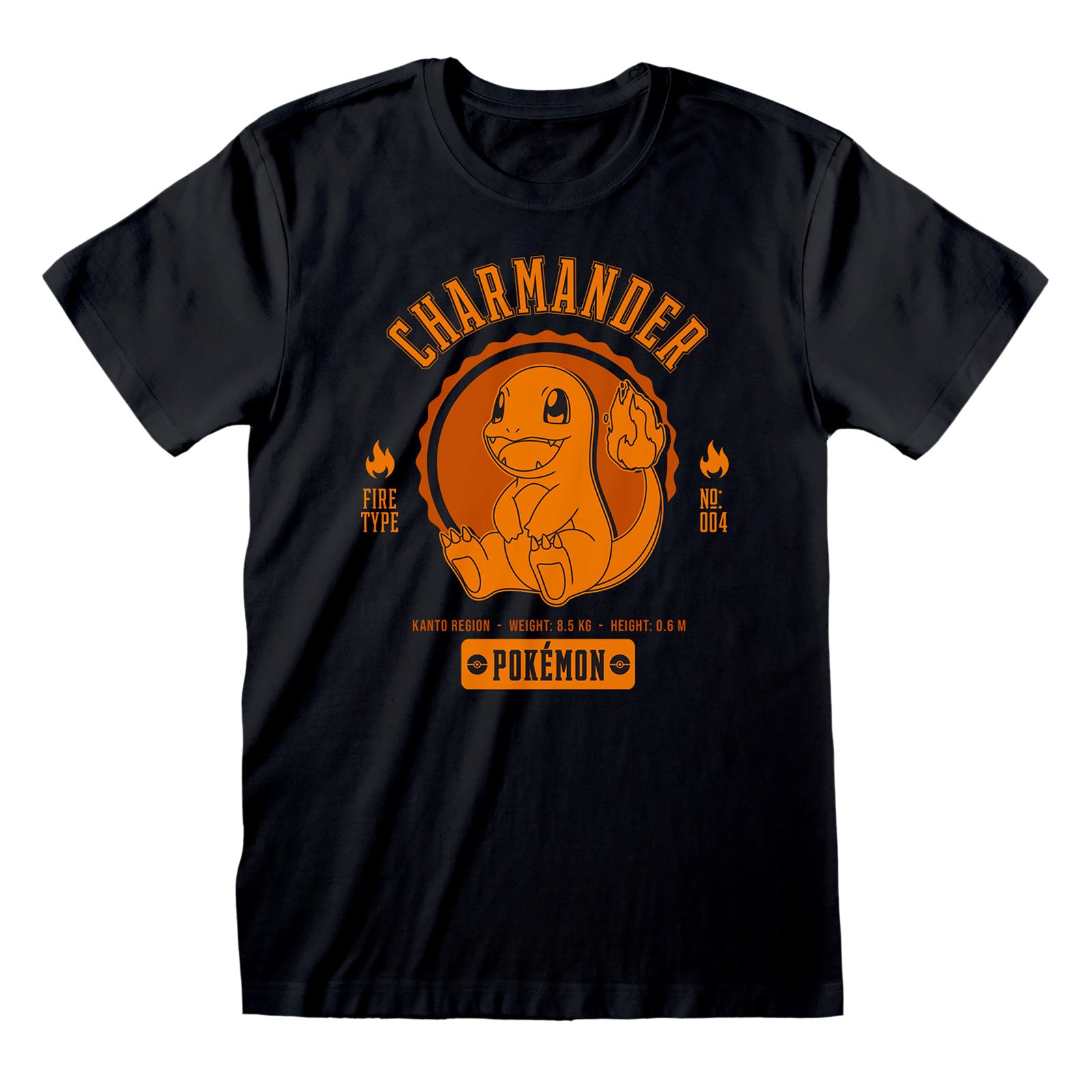 Productafbeelding Pokemon - Charmander College T-Shirt Zwart
