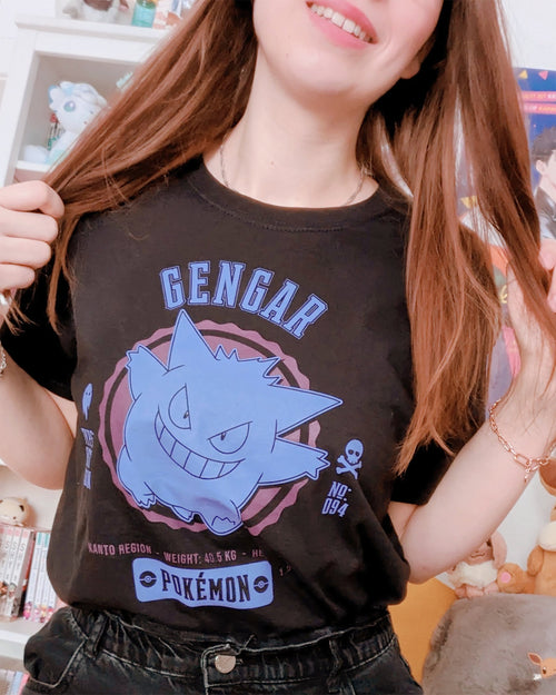 Productafbeelding Pokemon - Gengar College T-shirt zwart