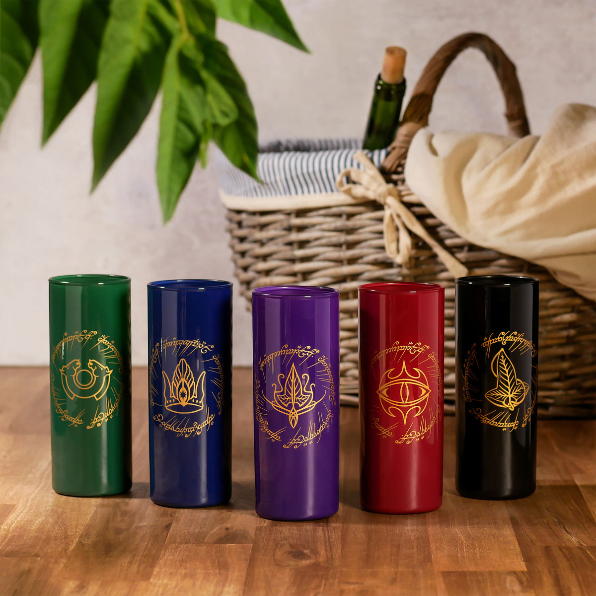 Productafbeelding Midden-aarde Symbool Glasset 5-delig - Heer der Ringen