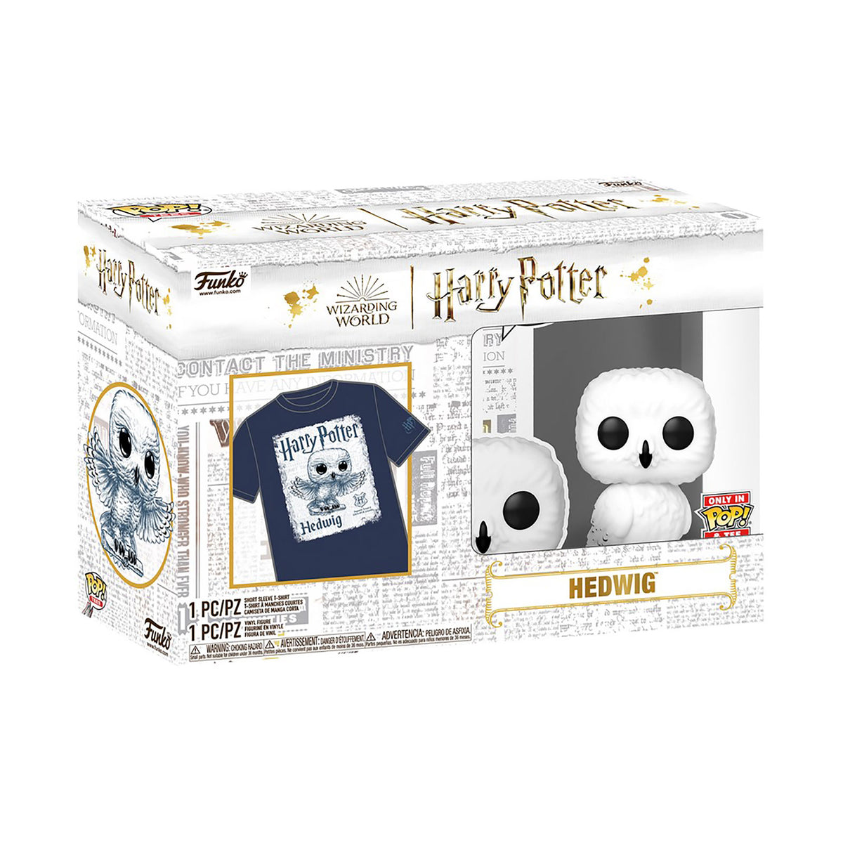 Image produit Harry Potter - T-shirt Hedwig avec figurine Funko Pop