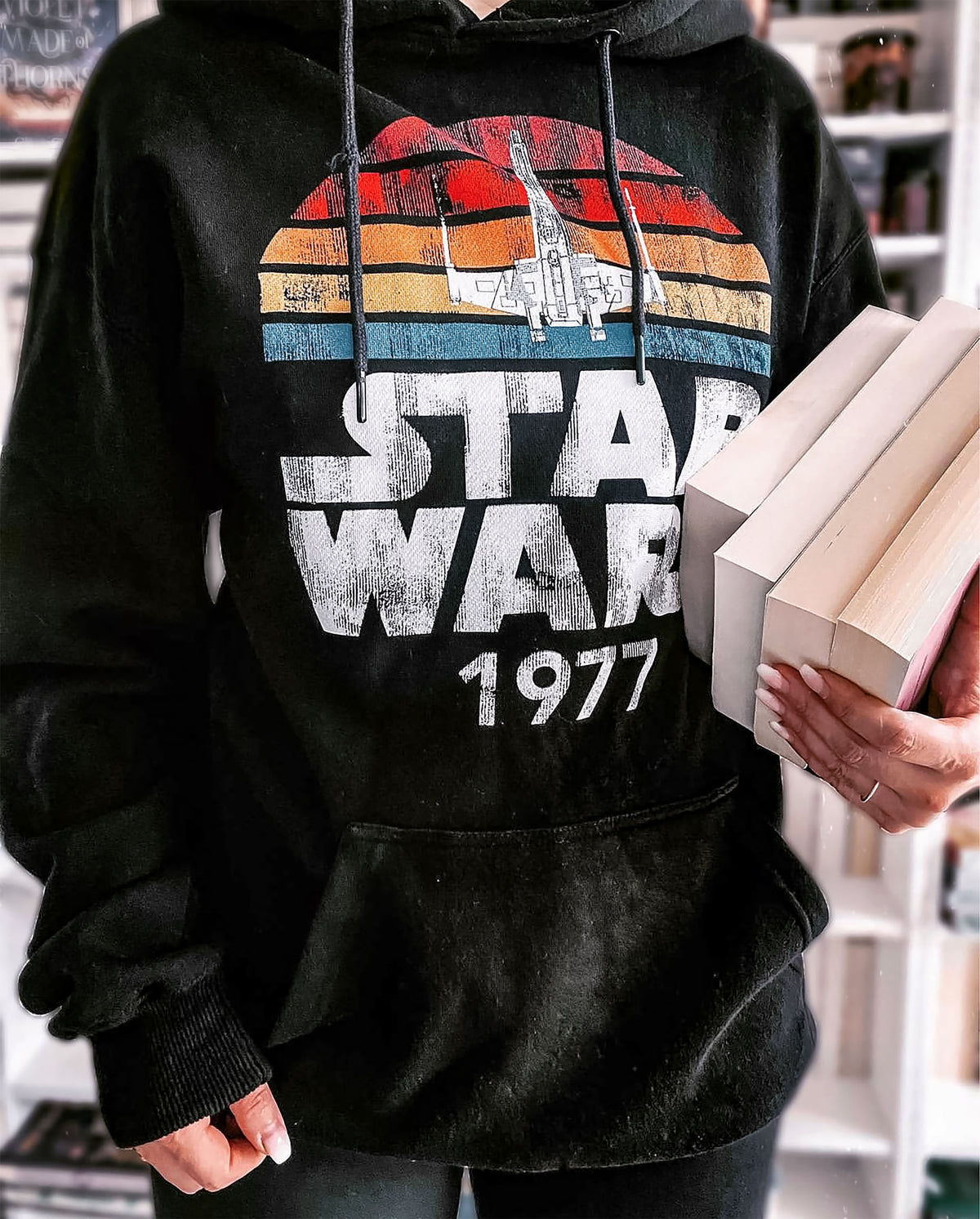 Productafbeelding Star Wars van 1977 Retro Hoodie zwart