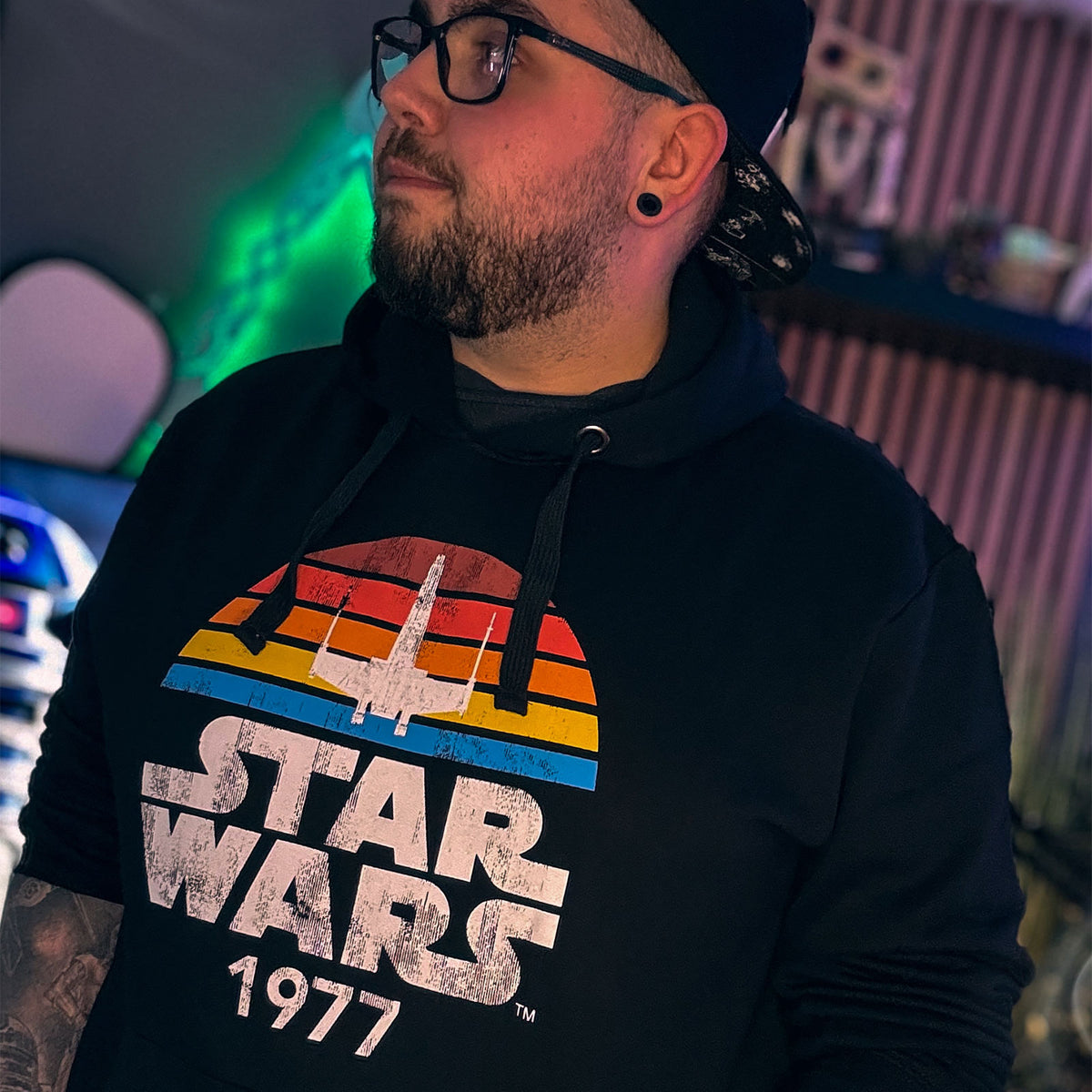 Productafbeelding Star Wars van 1977 Retro Hoodie zwart