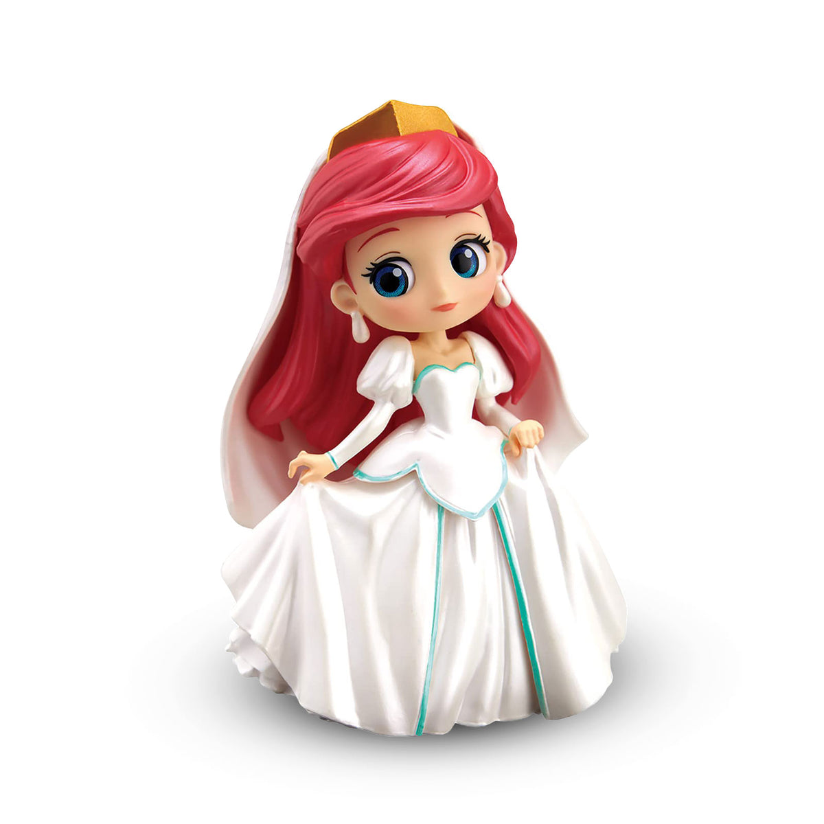 Produktbild Arielle - Die kleine Meerjungfrau im weißen Kleid Q Posket Figur 7 cm Version E