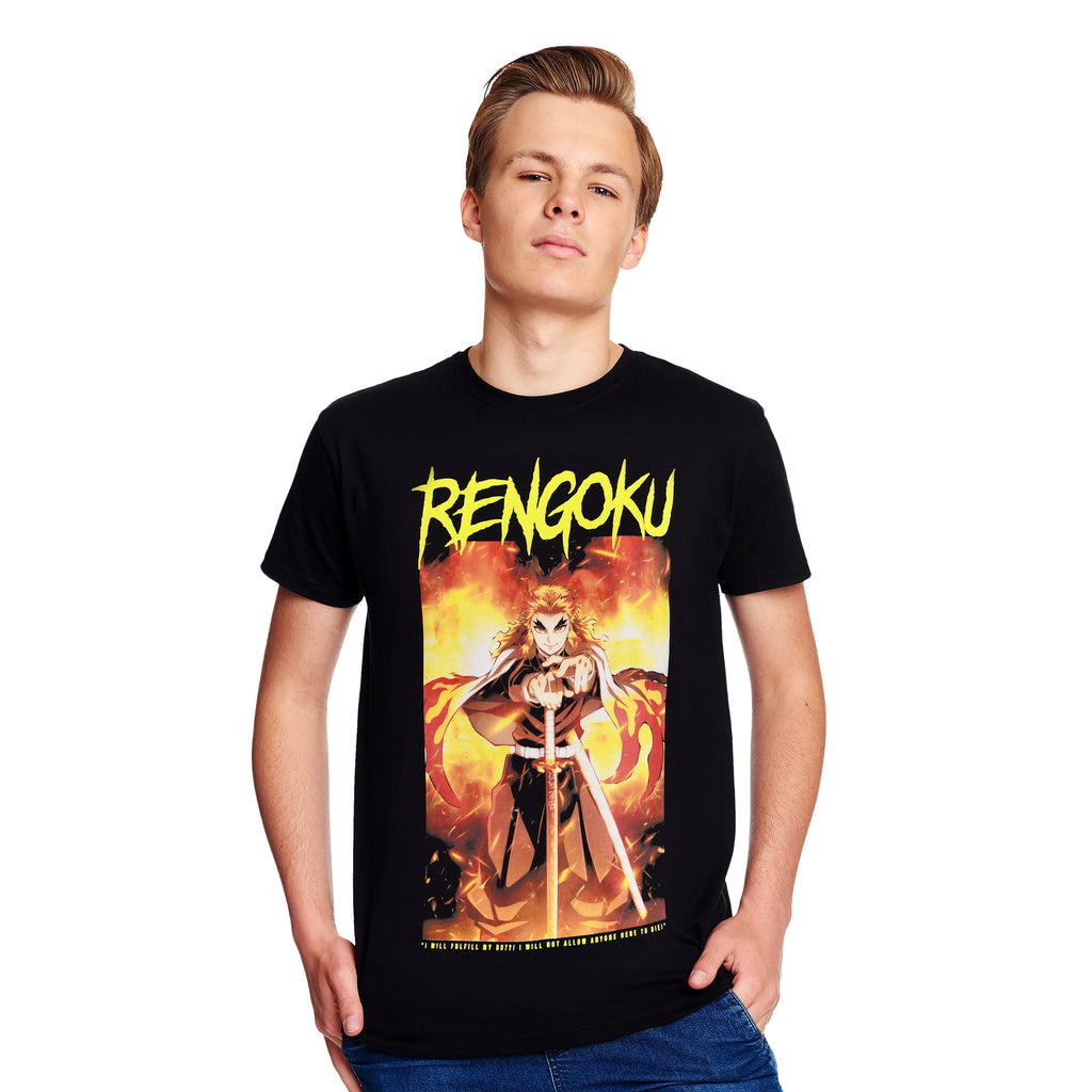 Image produit Demon Slayer - T-Shirt Rengoku noir
