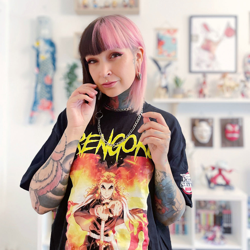 Image produit Demon Slayer - T-Shirt Rengoku noir
