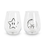 Productafbeelding Super Mario - Ster & Super Paddenstoel Glazen Set van 2